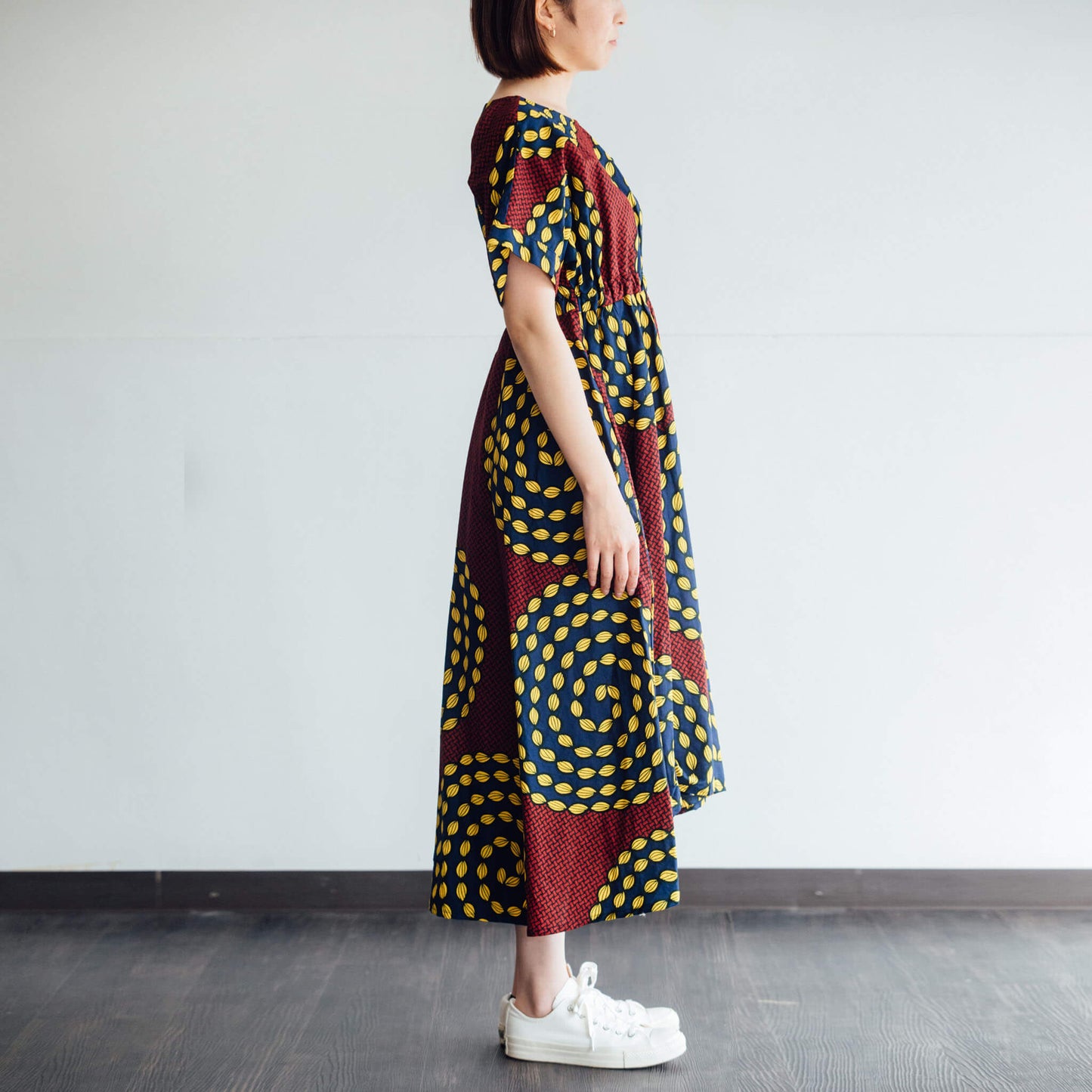 半袖フィッシュテールワンピース