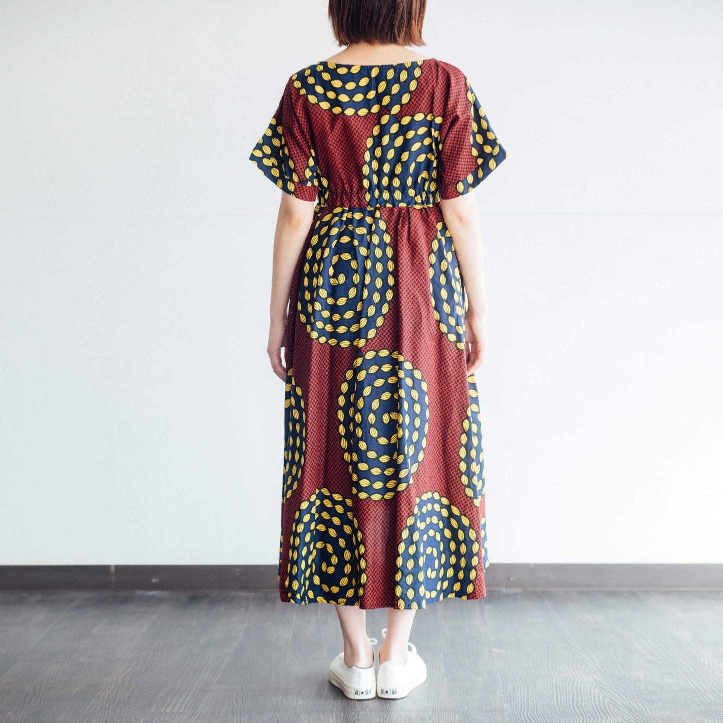 半袖フィッシュテールワンピース